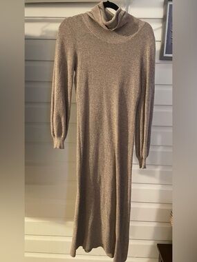 Hippie Rose Tan Long Sleeve Sweater Dress Size small